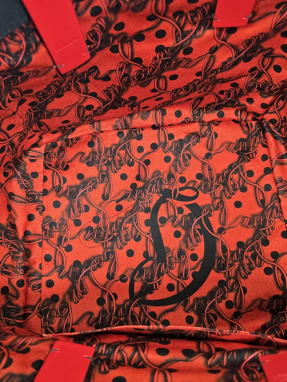 🔥RARE🔥 Christian Louboutin Tote Bag with Red Embroidered Flamenco Motif - Picture 16 of 16